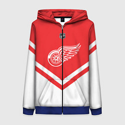 Толстовка на молнии женская NHL: Detroit Red Wings, цвет: 3D-синий