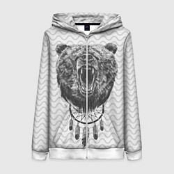 Женская толстовка на молнии Bear Dreamcatcher