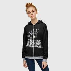 Толстовка на молнии женская Bring Me The Horizon, цвет: 3D-меланж — фото 2