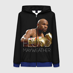 Толстовка на молнии женская Floyd Mayweather, цвет: 3D-синий