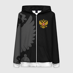 Женская толстовка на молнии Russia - Black collection