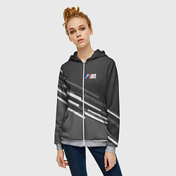 Толстовка на молнии женская BMW: Sport Line, цвет: 3D-меланж — фото 2