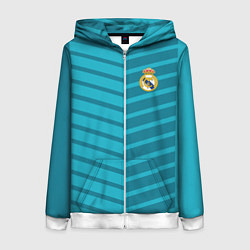Толстовка на молнии женская FC Real Madrid: Reverse, цвет: 3D-белый