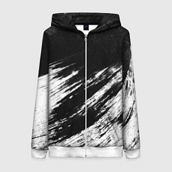 Женская толстовка на молнии Белый и черный