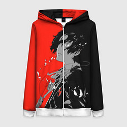 Толстовка на молнии женская Red Persona, цвет: 3D-белый