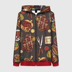 Женская толстовка на молнии Шашлычное раздолье