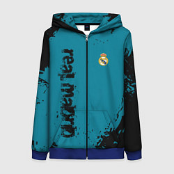 Толстовка на молнии женская Real madrid - grange style, цвет: 3D-синий