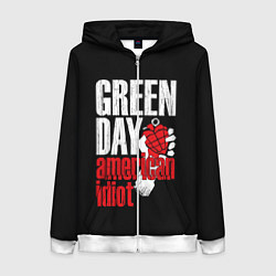 Женская толстовка на молнии Green Day: American Idiot