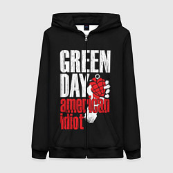 Толстовка на молнии женская Green Day: American Idiot, цвет: 3D-черный