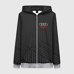 Толстовка на молнии женская Audi: Grey Collection, цвет: 3D-меланж