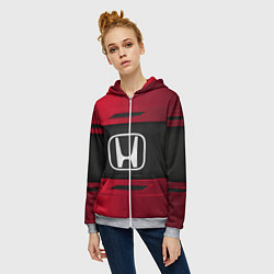 Толстовка на молнии женская Honda Sport, цвет: 3D-меланж — фото 2
