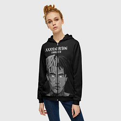 Толстовка на молнии женская XXXTentacion: 1998-2018, цвет: 3D-черный — фото 2