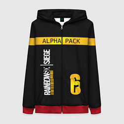 Толстовка на молнии женская Rainbow Six Siege: Alpha Pack, цвет: 3D-красный