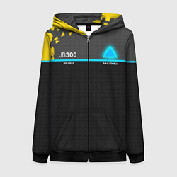 Толстовка на молнии женская JB300 Android, цвет: 3D-черный