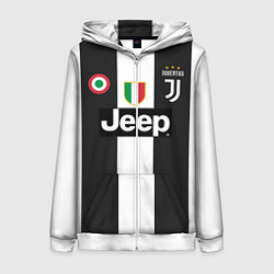 Толстовка на молнии женская FC Juventus 18-19, цвет: 3D-белый