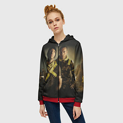 Толстовка на молнии женская 21 Pilots Boys, цвет: 3D-красный — фото 2