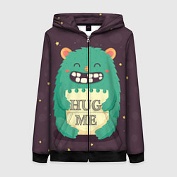 Женская толстовка на молнии Monster: Hug me