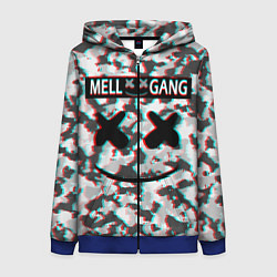 Толстовка на молнии женская Mell x Gang, цвет: 3D-синий