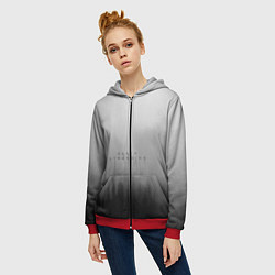 Толстовка на молнии женская Death Stranding Лес, цвет: 3D-красный — фото 2