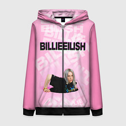 Женская толстовка на молнии Billie Eilish: Pink Mood