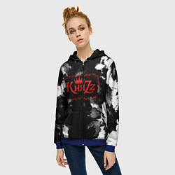Толстовка на молнии женская Князь Анархия спина, цвет: 3D-синий — фото 2