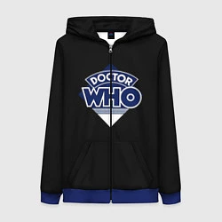 Толстовка на молнии женская Doctor Who, цвет: 3D-синий