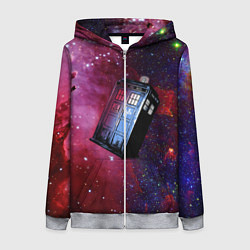 Толстовка на молнии женская Doctor Who, цвет: 3D-меланж