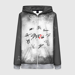 Толстовка на молнии женская STRAY KIDS, цвет: 3D-меланж