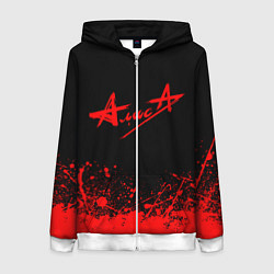 Толстовка на молнии женская АлисА, цвет: 3D-белый