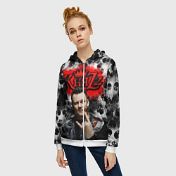Толстовка на молнии женская Князь, цвет: 3D-белый — фото 2