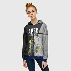 Толстовка на молнии женская Apex Legends, цвет: 3D-синий — фото 2