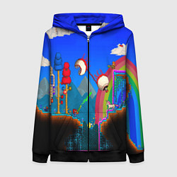 Толстовка на молнии женская TERRARIA GAME, цвет: 3D-черный