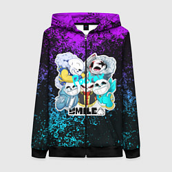 Толстовка на молнии женская UNDERTALE, цвет: 3D-черный