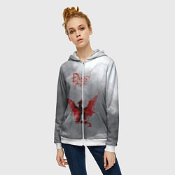 Толстовка на молнии женская Dragon Age, цвет: 3D-белый — фото 2