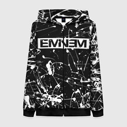 Толстовка на молнии женская Eminem, цвет: 3D-черный
