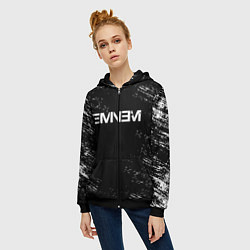 Толстовка на молнии женская EMINEM, цвет: 3D-черный — фото 2