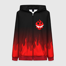 Толстовка на молнии женская GURREN LAGANN, цвет: 3D-красный