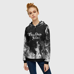 Толстовка на молнии женская Three Days Grace, цвет: 3D-черный — фото 2