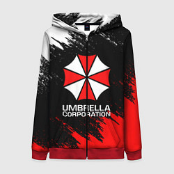 Толстовка на молнии женская UMBRELLA CORP, цвет: 3D-красный