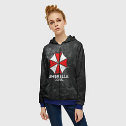 Толстовка на молнии женская UMBRELLA CORP, цвет: 3D-синий — фото 2