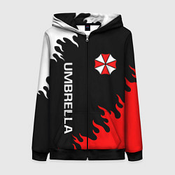 Толстовка на молнии женская UMBRELLA CORP, цвет: 3D-черный