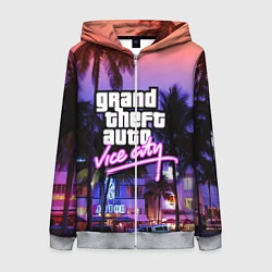 Женская толстовка на молнии Grand Theft Auto Vice City