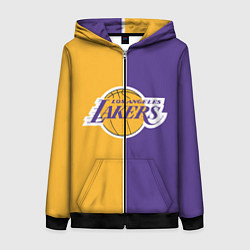 Толстовка на молнии женская LA LAKERS, цвет: 3D-черный