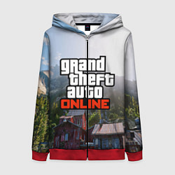 Толстовка на молнии женская GTA Online, цвет: 3D-красный