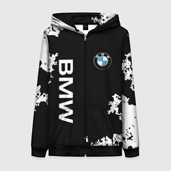 Толстовка на молнии женская BMW, цвет: 3D-черный