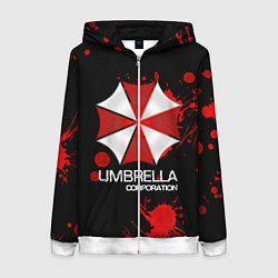 Толстовка на молнии женская UMBRELLA CORP, цвет: 3D-белый