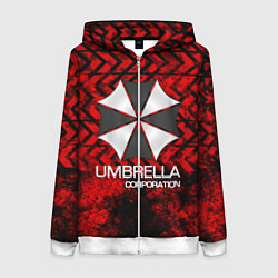 Толстовка на молнии женская UMBRELLA CORP, цвет: 3D-белый