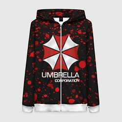 Толстовка на молнии женская UMBRELLA CORP, цвет: 3D-белый