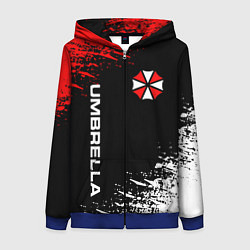 Толстовка на молнии женская UMBRELLA CORPORATION, цвет: 3D-синий