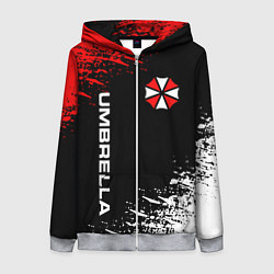 Толстовка на молнии женская UMBRELLA CORPORATION, цвет: 3D-меланж